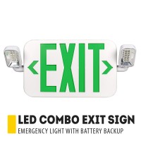 3W LED Combo Exit Sign Emergency Light with Battery Backup 