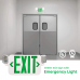 LED Combo Exit Sign Emergency Light with Battery Backup 
