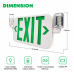 LED Combo Exit Sign Emergency Light with Battery Backup 
