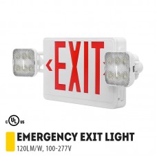 3.5W LED Exit Sign & Emergency Light Combo with Battery Backup